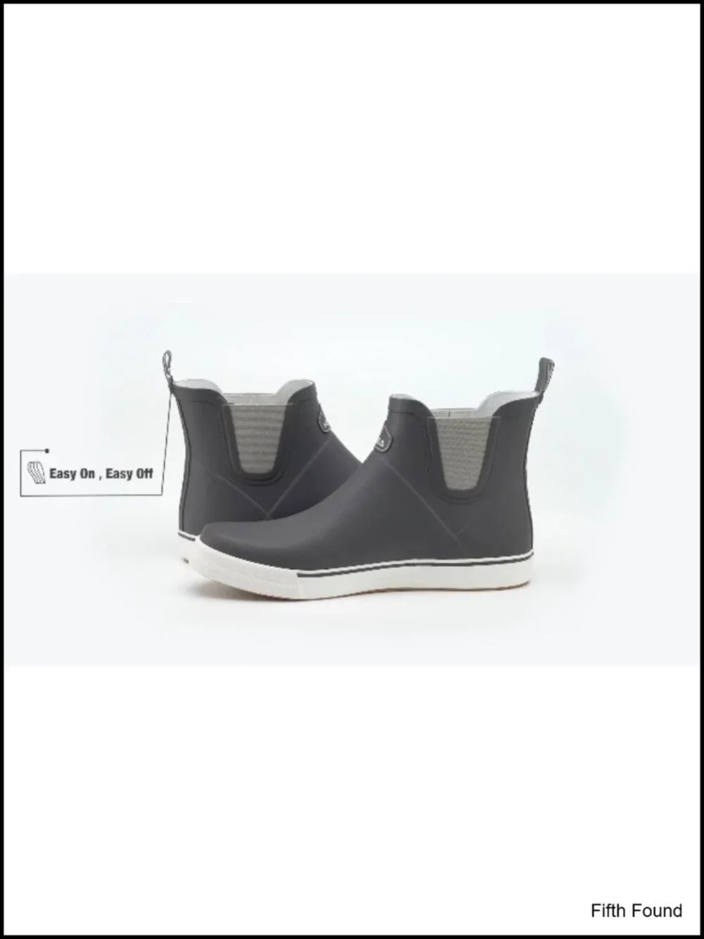 Men's Waterproof Rubber Ankle Rain Boots Deck Boots Fishing Sailing